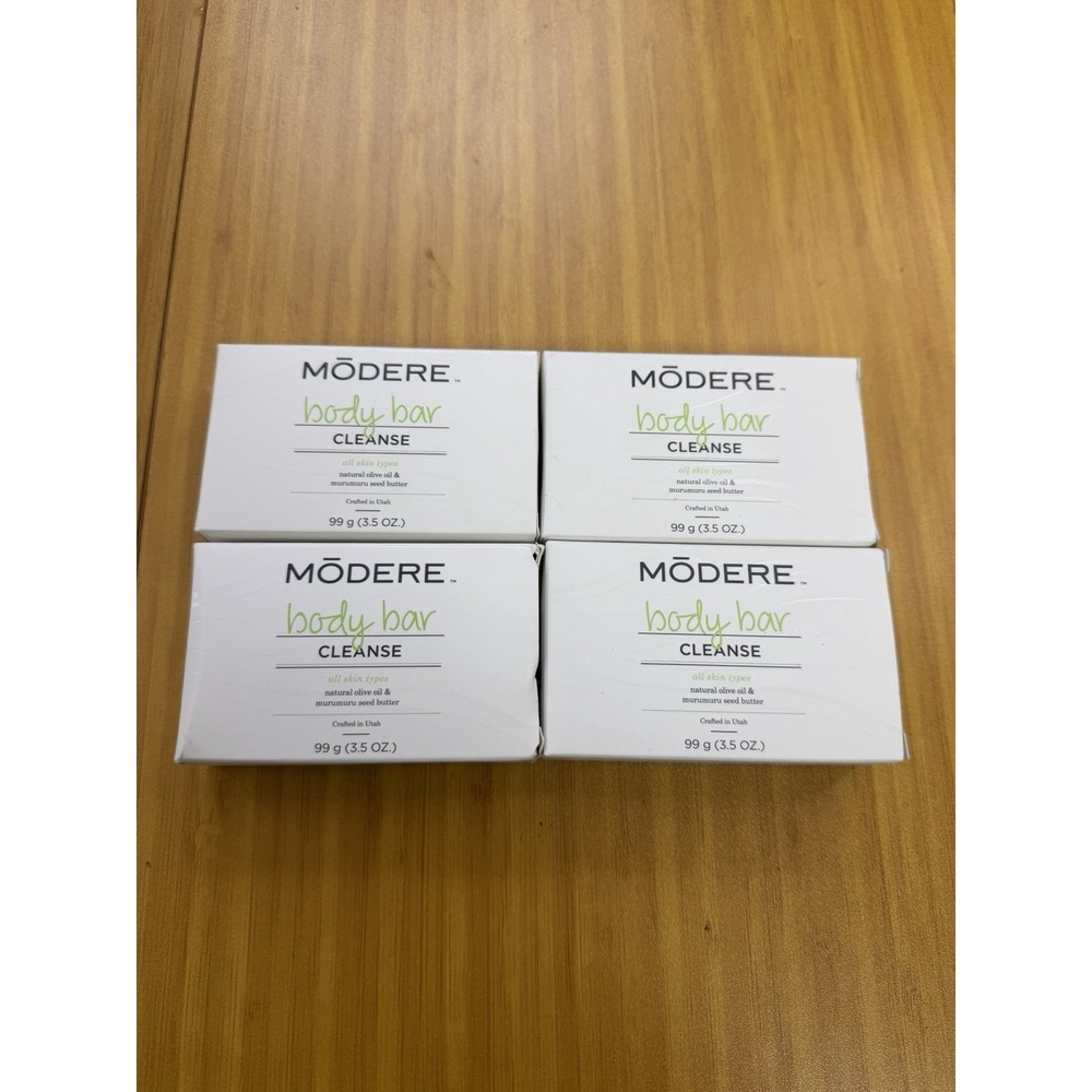 Lot of 4 Modere Body Bar Bars Natural Olive Oil & Murumuru Seed Butter NEW 07/22